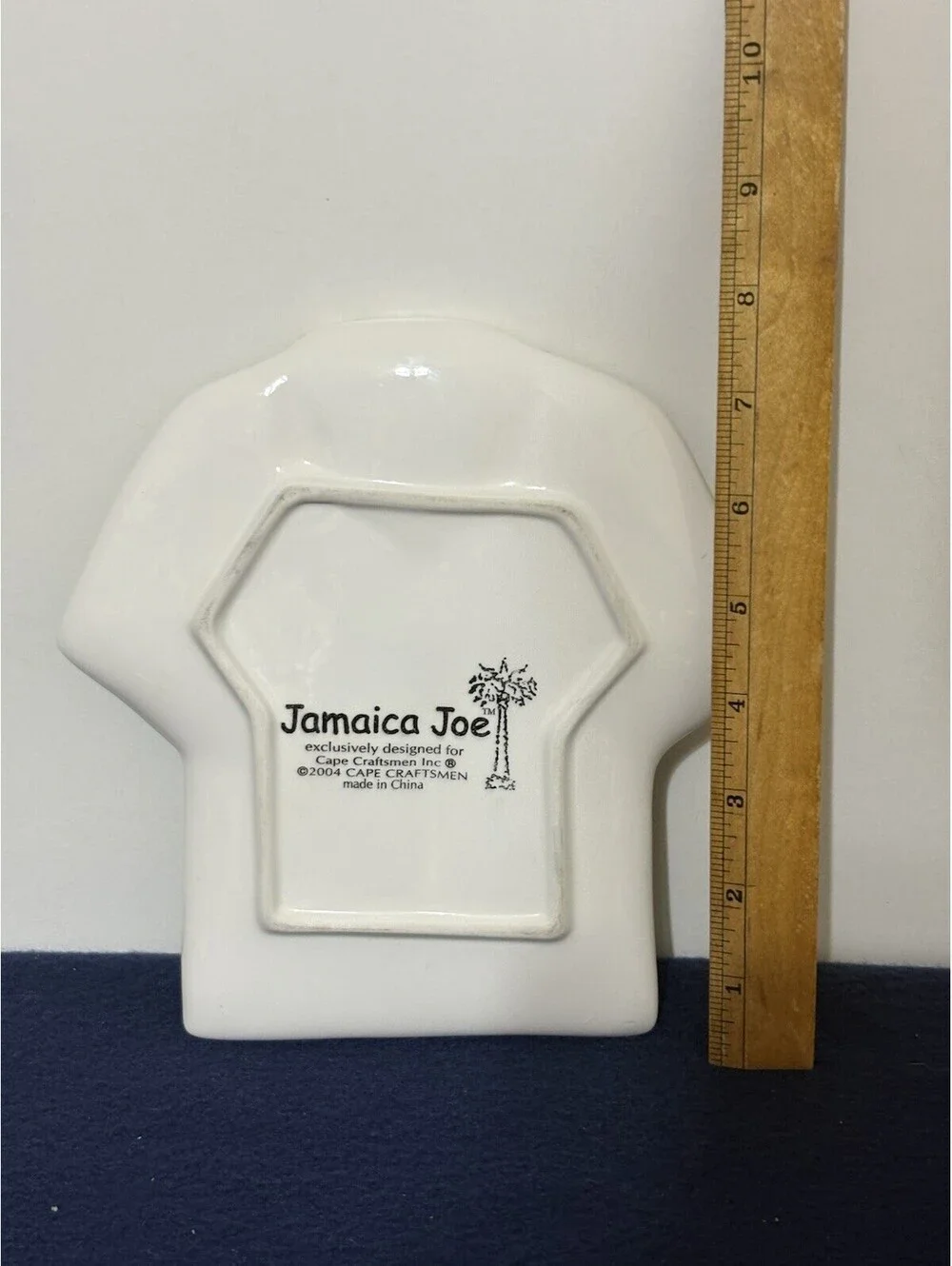 Jamaica Joe Shirt Snack Plate Tropical Beach Hawaiian Tiki 2004 Cape Craftsman